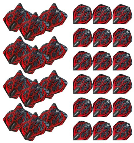 WINMAU Prism Alpha Extra Thick Dart Flights, 10 Sets pro Packung (30 Dart-Flights insgesamt) (Diablo)