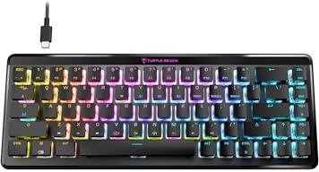 Turtle Beach Vulcan II Mini Air kabellose optisch-mechanische DE Layout | Schwarz, Bluetooth-Tastatur, anpassbare RGB-Beleuchtung, abnehmbares Kabel, Smart Keys, On-Board-Profile, 200 Mio. Anschläge