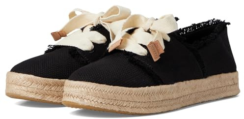 TOMS Carolina - Alpargata con Cordones para Mujer, Estilo Casual, Negro -, 40 EU
