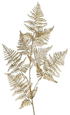 Kaemingk Asparagus Blatt 87cm Kunststoff - Tropische Blätter & Pflanzen für Tischdeko Wanddeko Gestecke - Künstliches Zierspargel Blatt als Hochzeitsdeko Zimmerdeko und Bastelmaterial - Gold