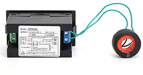 Energiemessgerät, AC-LED-Digitalanzeige, Leistungsmonitor, Voltmeter, Amperemeter, Leistungsmesser, Frequenzmesser, Hohe Genauigkeit, Multifunktional, Multi-Tester (AC380V)