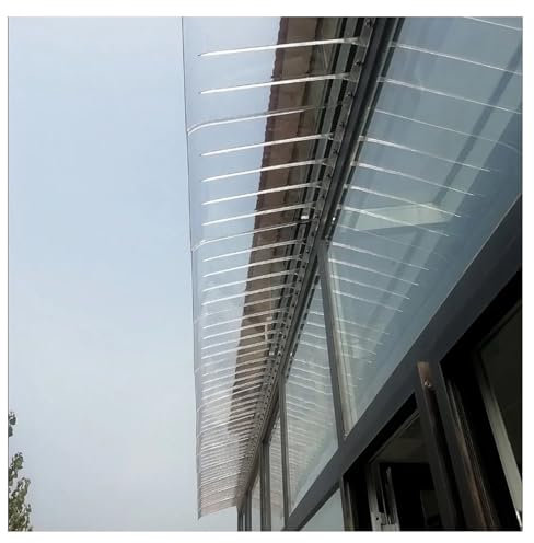 Transparent Front Door Canopy Outdoor Awning with 3mm Thick Polycarbonate Cover Rain Shelter for Front Door Porch and Garden Protection 40x100cm Durable and Stylish Entrance Cover