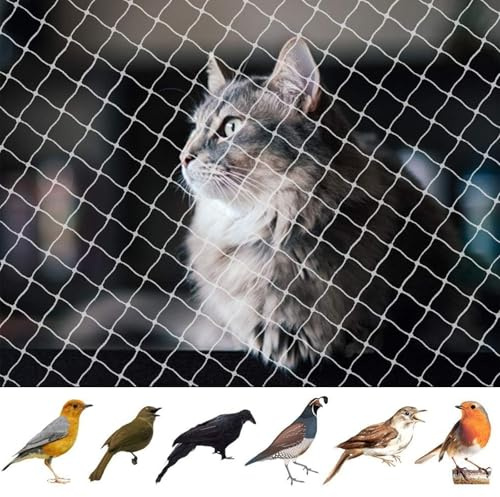Filet Chat Balcon Filet Poules Anti Oiseaux 3 x 10m Protection Réutilisable pour Volière Maille de 2,5cm pour Jardin Fraisier Ténacité Nouvelle Matière Protection Volière Clôtures