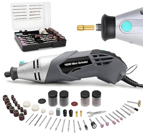 XSSIVE 160W Rotary Tool Kit with 195pcs Accessories, Variable Speed, Corded Electric Multifunctional Tool For DIY Crafts, Wood Carving, 3D Printer & Jewelry Making Sanding, Polishing, Drilling
