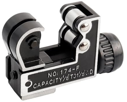 Treki Klein Rohrschneider für Kupferrohr Messingrohr Kunststoffrohr Schneider für 3-28MM Rohr, Rohrtrenner Rohrabschneider für Kunststoff PVC PE Kupfer Rohr Dicke unter 1MM