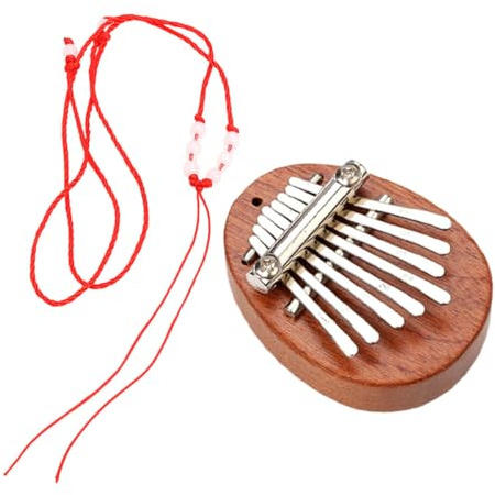 HAMPPLIES Kleine Kalimba mit 8 Tasten Sicheres und Robustes Fingerklavier für Kinder und Anfänger für Party und Performance