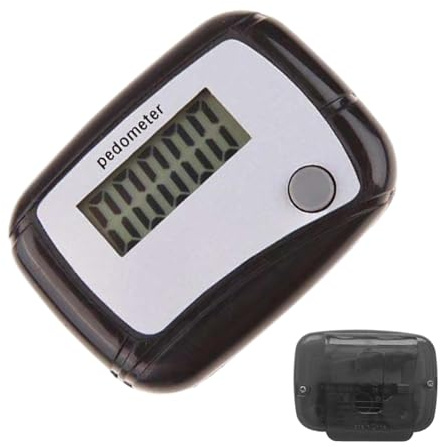 Schrittzähler zum Gehen – Schrittzähler, Entfernung, Kalorienzähler, digitaler LCD-Schrittzähler mit täglichem Zielmonitor, leicht, tragbar für Laufen, Wandern, Reisen, Schwimmen, Senioren, drinnen