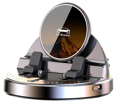 Bomefoi Car Phone Holder Smart Sensor 360° Rotation - 15W Anti-Slip Car Cellphone Stand Wireless Charger | Tablet Stand for Road Trips Daily Commuting Sedan Truck Highway Frequenters SUV Highway
