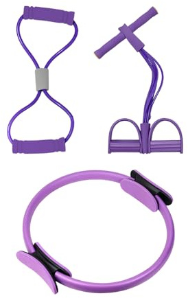Bandes Élastiques de Fitness - Entraîneur de Force pour Cuisses avec Pied à Boucle | Équipement Portable pour Bras Jambes Hanches Dos Rééducation Gym Maison Danse Pilates