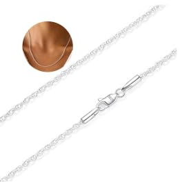BAROROBA 1.5mm/2mm 925 Solide Sterling Silber Kordelkette Halskette für Damen, Robuste Dainty Farbecht Silberkette Damen Ohne Anhänger Schmuck Geschenke 16/18/20/22/24 Zoll