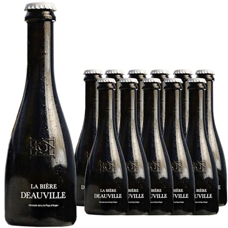 La Bière Deauville, Bière Blonde Pale Ale de la Côte Fleurie, Brassée en Fermentation Haute, 33 cl (Lot de 12 bouteilles)