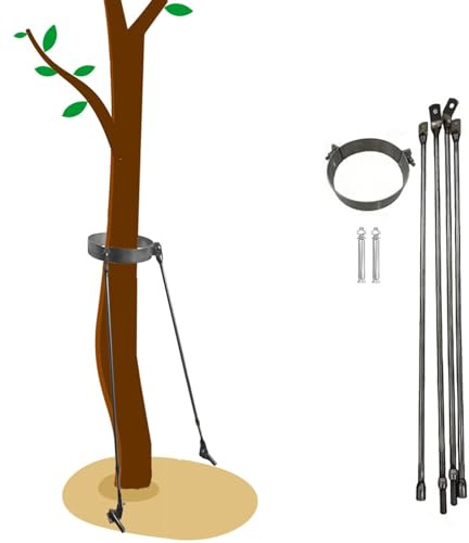 Small Tree Support Bracket Pipe Brace Holder, Stove Pipes/Against Wall Drain Tube Fixing Clamp, Outdoor Roof Chimney Riser Rod Stand for Stability(23.5cm (9.2) Dia)