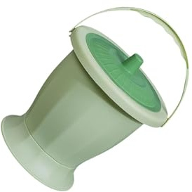 kesurpae Urinoar med hink, bärbar toalett, designad för akuta barn och äldre, bärbar toalett, urinoar med natturin, kanna och handtag, robust och hållbar, Grön Med Ring