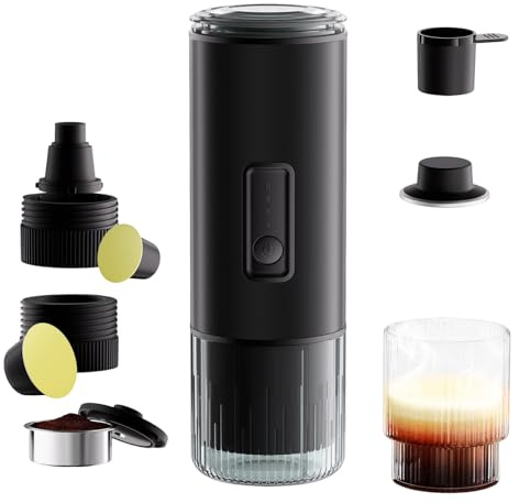 ZYMIADOU Macchina da caffè densa 20 Club Pressione Identità Tecnologia di Riscaldamento USB CREATE Ricaricabile per Ammollo Pool Go Routine Macchina da caffè trasportabile Combinata