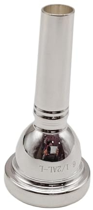 Fenteer Boquilla de trombón de latón con sonido, accesorio de instrumento musical portátil para trombones tenores y barítonos de uso práctico, Mango Grande Liso