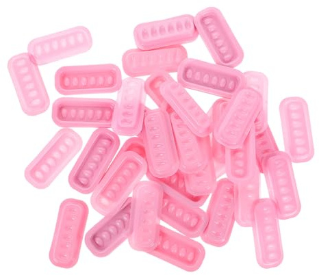 AMUSLESUR Kit de Soportes para Extensiones de Pestañas y Bandejas Copas para Pegamento, 100 Piezas en Color Rosa Oscuro para Aplicación en Casa y Salones de Belleza