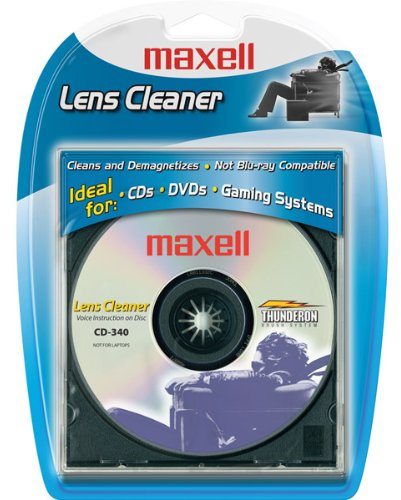 Maxell MPT JCI-S-92401 3-Pak Jewel Box with Thunderon Brush System, Cleans and Demagnetizes CD Players and CD-ROM Drives