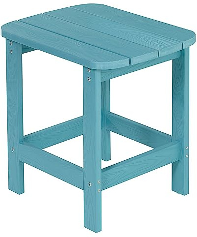 NEG Design Adirondack Tisch Marcy Beistelltisch täuschend echte Holzoptik, Indoor und Outdoor Möbel türkis-blau