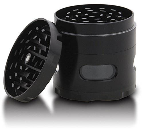 HONGCI Diameter 2.15 Inches (55mm) Aluminum Grinder for Dry Herb Spices and Tobacco with Better Quality (Ｂlack)
