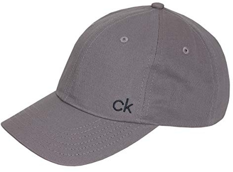 Calvin Klein Hombre clásico algodón 6 Panel Gorra de béisbol - Slate