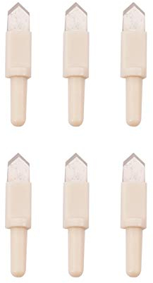 Vaessen Creative Ersatzklingen für Kreisschneider, 6 Stück, zum Ausschneiden von Kreisen aus verschiedenen Bastelmaterialien, Weiss