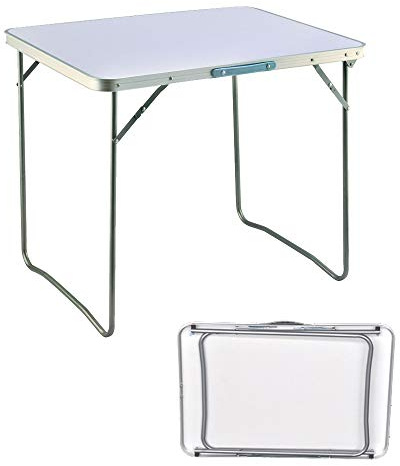 Tavolo pieghevole 80 cm x 60 cm (lunghezza x larghezza) portatile in plastica per interni ed esterni, per picnic, feste, cene, tavoli leggeri da 4,05 kg
