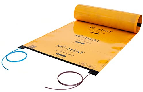 Lámina calefactora Mi-Heat HighEnd de 5,0 m, 200 W/m², sistema de calefacción de pared o techo, película de calefacción por infrarrojos de carbono