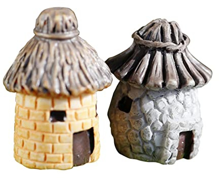 BESPORTBLE 2Pezzi Cottage Miniature in Vasi Decorativi per Piante e Bonsai Decorazione per Microlandschaft per Famiglia