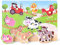 Wooden Puzzles Farm Chunky Baby Puzzles Peg Board, Full-Color Pictures for Preschool Educational Jigsaw Puzzle, 7Pieces