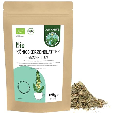 Alpi Nature Königskerze Tee BIO 125g, Mullein, Königskerzenblätter geschnitten, Königskerze Blätter