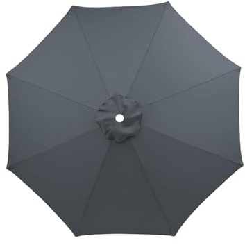SANGOGO Housse de rechange pour parasol de marché, 3 m8, imperméable, avec pare-soleil,toile de rechange pour 8 baleines, baldaquin de rechange pour parasol d'extérieur
