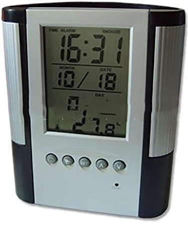 EOTRERANQ Multifunctional Pen Holder LED Pen Holder with LCD Digital Clock Pen Holder Pens