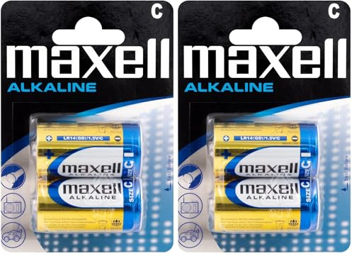 Maxell 1.5V Alkaline Batteries 2-Pieces (Pack of 2)