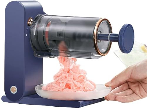 Tritaghiaccio Elettrico per Granita, Macchina per Tritare Il Ghiaccio Portatile con 2 Stampi per Ghiaccio, USB e Spazzola per la Pulizia, Macchina per Ghiaccio da Tavolo Ricaricabile da 13000