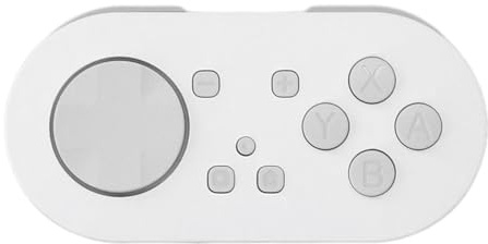 Asixxsix Portable Controller for Wireless Bluetooth Key Chain Sized Mini Controller with 14 Cool RGB Lighting Modes for Wins Android OS iOS (White)