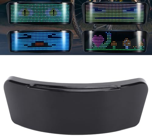 Luce per Casco Moto, Luce LED Intelligente per Schermo per Casco Ciclismo con Indicatori di Direzione, Luci Posteriori per Casco Personalizzabili con APP Programmabile Tramite