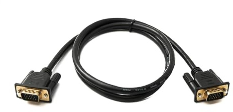 System-S Cable D Sub15 de 100 cm HD VGA de 15 pines macho a macho, adaptador DB15