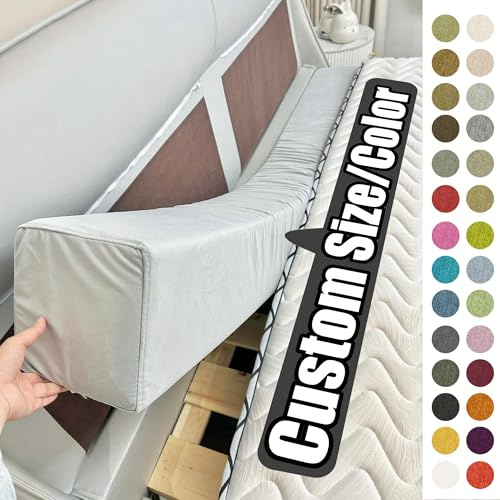 Custom Bed Gap Filler with Removable Cover Rectangle Foam mattress Gap Filler Mattress Extender Close the Gap Between Bed for King Size/Single/Queen Bed (Linen)