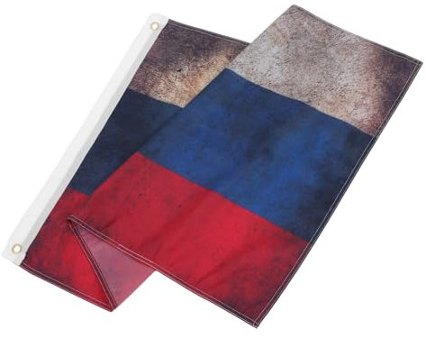 MOBUTOFU Vintage Russische Flagge Polyester Gartenboot Deko Faltbare Nationalflagge Für Zuhause Hotel Und Studentenwohnheim Lebendige Farben Für Feierlichkeiten Und Events
