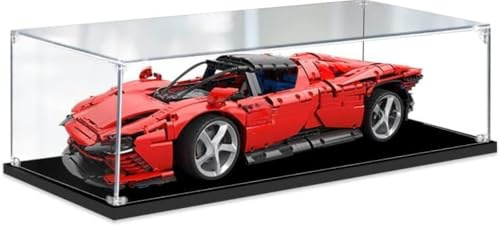 Vetrina Acrilica per 42143 Technic Ferrari Daytona SP3, Teca Antipolvere, Acrylic Display Case Box Trasparente, Vetrinetta per modelli da collezione, 62 x 30 x 20 cm (3mm)