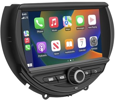 CarPlay für Mini Cooper Radio F54 F55 F56 F57 F60 ohne Bildschirm Upgrade 7 Zoll Touchscreen Android Auto Stereo Kit Apps Spiegel iPhone auf Android Gerät ApowerMirror AirScreen TeamViewer Navigation