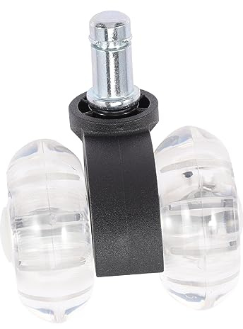 HOMSFOU Office Chair Wheels Caster Replacement 2-inch Dual Wheels Four Bearings for Computer and Gaming Chairs Home Office Furniture