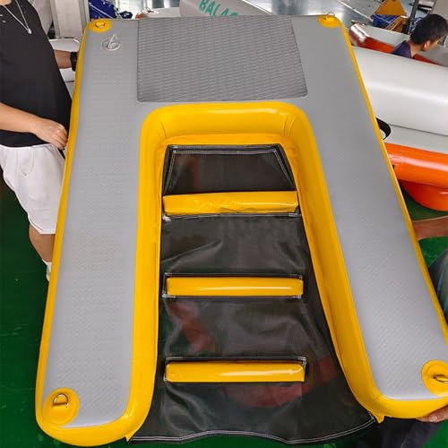 JLXJYS Inflatable Pup Plank Dog Ramp Dock, Customized Size Mesh Bottom Floating Ladder Inflatable Water Ramp for Dogs, Dog Ramp for Inground Swimming Pool(152x100x15cm/60x40x6in)