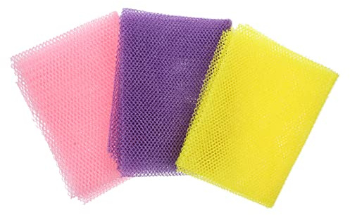 OSOLADY Afrikanisches Peelingnetz 3 Stück Langer Korperpeeling Schwamm Hautschrubber für Männer und Duschzubehör für Sanfte