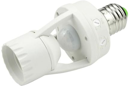 FIXOSHEE Douille De Lampe E27 Avec Capteur Automatique Induction Corps Pour ÉClairage IntéRieur ExtéRieur Ampoule Led Support Durable
