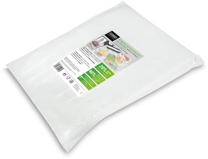 Caso 4 Estrellas Bolsas de Vacío Gofradas |30 x 40cm| Todo Tipo de envasadoras al vacío de Alimentos | Muy Fuertes y Resistentes a los desgarros, Aptas para Sous Vide, Sin BPA | 60 Bolsas