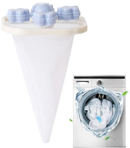 Floating Hair Filtering Mesh Removal Washing Machine Catcher Lint Remover | Hair Filter Bag Multi-function Reusable Washing Machine Catcher for Dorm Hotel Home Apartment Condo Laundry Rooms Washer