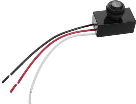 POPETPOP Interruttore Fotoelettrico per Esterni DC 12-48V con Rilevatore Crepuscolare e Protezione Sovraccarico Mini Interruttore Automatico per Lampioni Stradali e Giardino Controllo