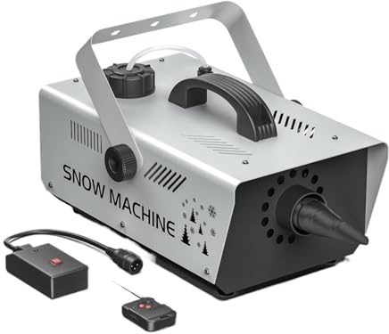 Machine À Neige 1000W Avec Télécommande Sans Fil For Mariages, Fêtes, Défilés De Noël Et Autres Événements En Intérieur Extérieur éConomie D'éNergie Puissante