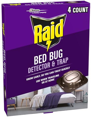 Raid Bed Bug Detector and Trap, For Indoor Use, 4 Count